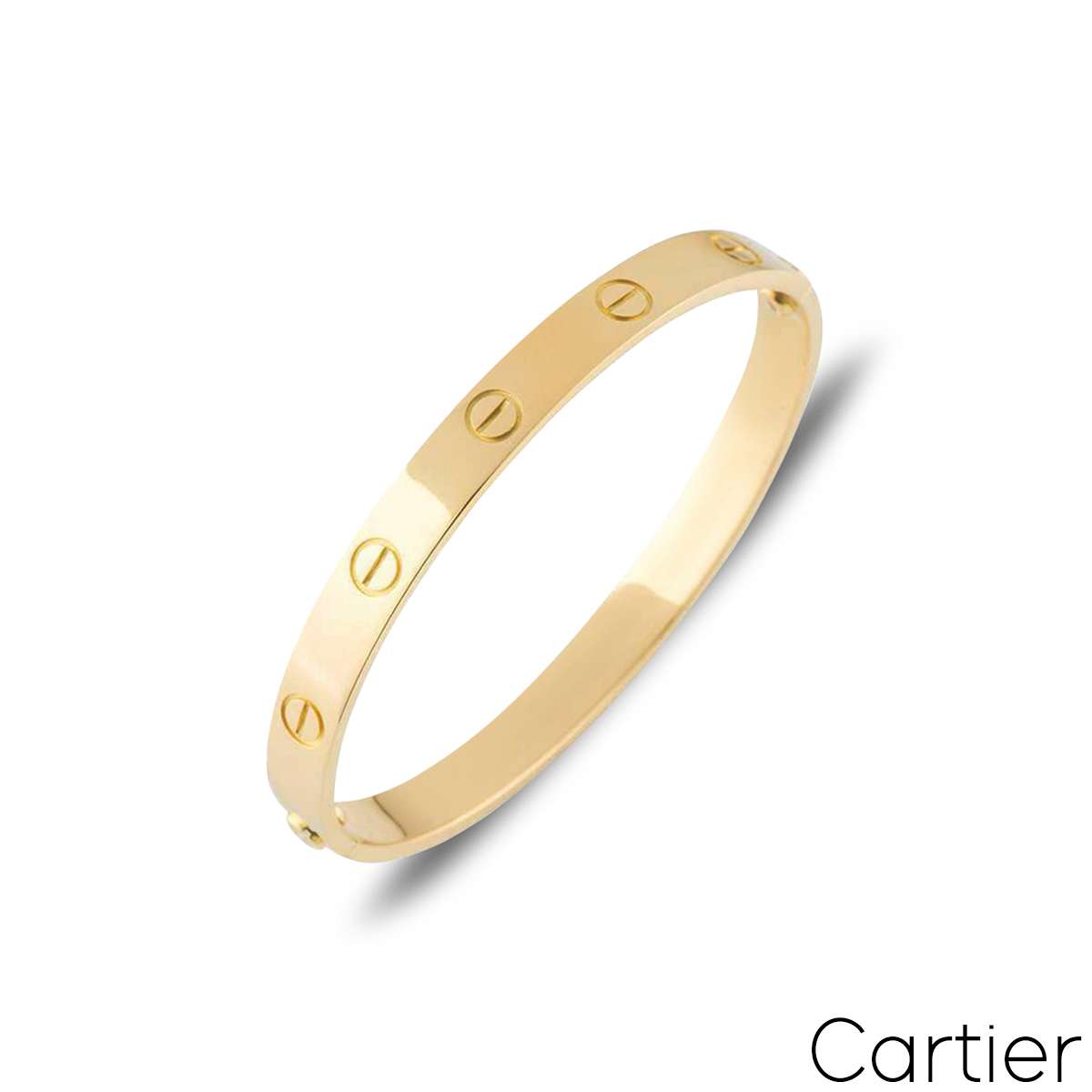 Cartier Yellow Gold Plain Love Bracelet Size 18 B6035518